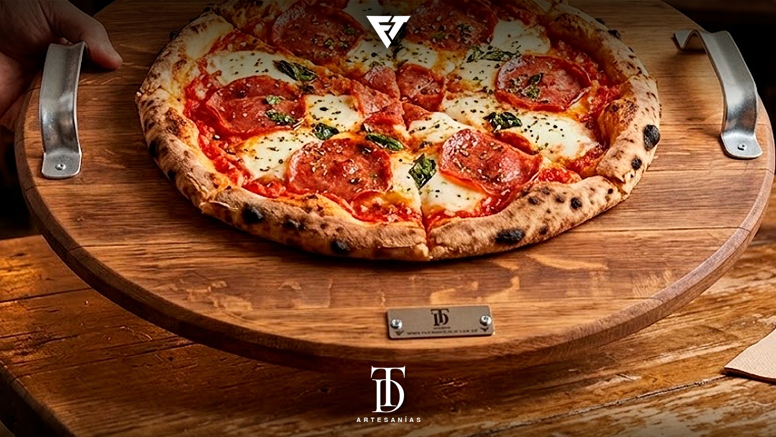 Tabla pizzera de roble